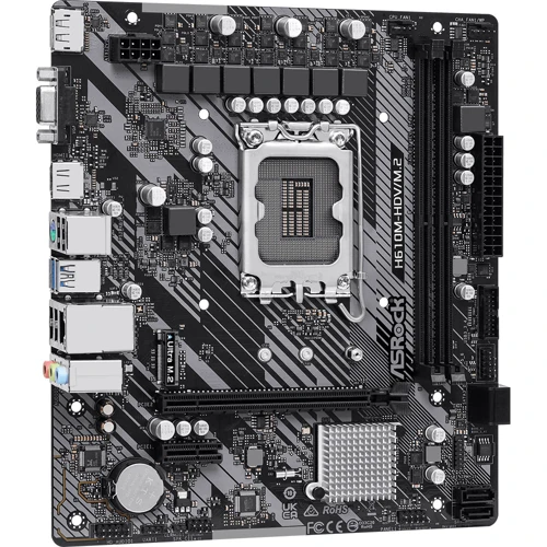 ASROCK H610M-HDV/M.2 R2.0: Разъемы на плате СОМ, USB 3.2 Gen 1, USB 2.0, SATA 3.0, M.2, PCI Express x1