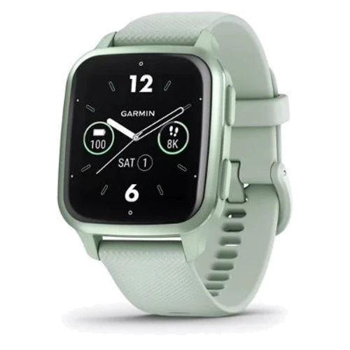 Смарт-часы Garmin Venu SQ 2 Metallic Mint Aluminium Bezel with Cool Mint Case and Silicone Band (010-02701-12)