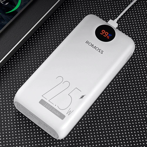 Внешний аккумулятор Romoss Power Bank 30000mAh 22,5W PSW30PF White (PSW30-152-1133H): Емкость батареи, мАч 30000