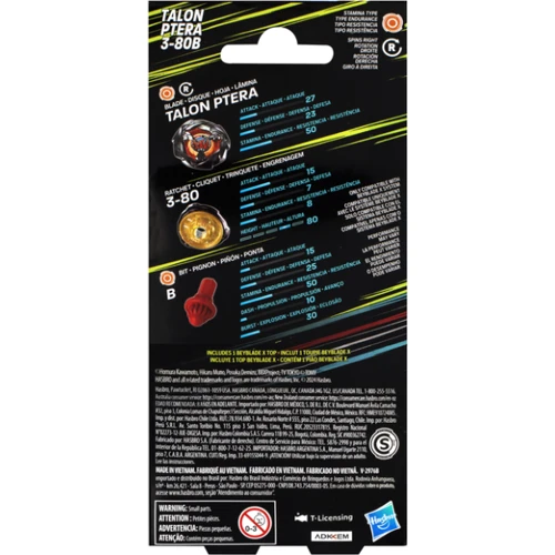 Іграшка-блискавка HASBRO BEYBLADE TALON PTERA серії Beyblade X (F9590_G0195) фото 2