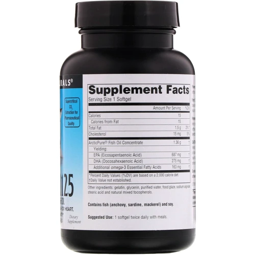 Source Naturals Arctic Pure Omega-3 1125 Enteric Coated Fish Oil 1,125 mg 60 Softgels Риб'ячий жир Омега-3: Тип Омега 3