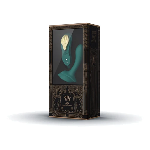 Смартвибратор в трусики Zalo - AYA Turquoise Green, насадка и пульт ДУ