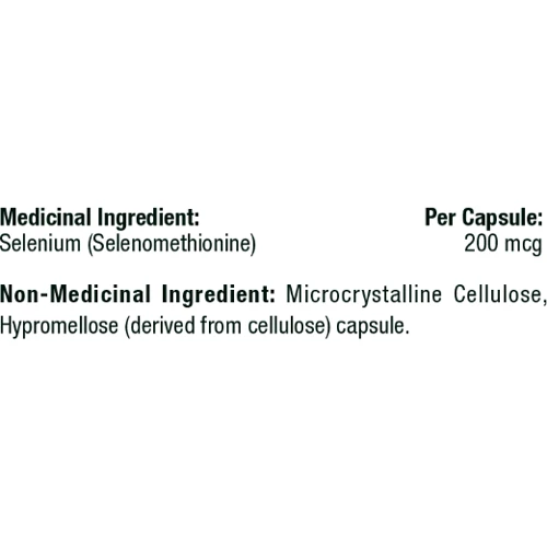 Thorne Research Selenium 200 mcg Селен (селенметионин) 200 мкг 60 капсул: Тип Селен