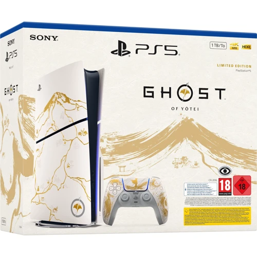Игровая приставка Sony PlayStation 5 Slim 1TB Ghost of Yotei Limited Edition (1000048368): Процессор AMD Ryzen Zen 2, 8 ядер 16 потоков, 3.5 ГГц / RDNA 2, 2.23 ГГц
