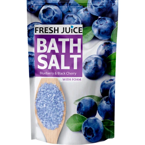 Fresh Juice Blueberry & Black Cherry Соль для ванны дой-пак с пеной 500 ml