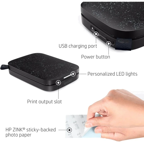 HP Sprocket 2x3 Black Noir (HPISPB)
