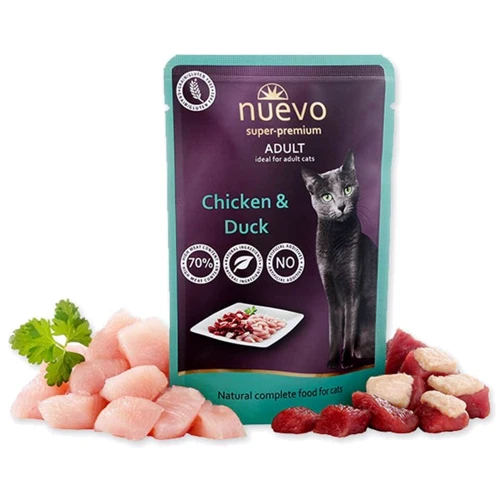 Влажный корм Nuevo Adult для котов с курицей и уткой 85 г (95208 (761)