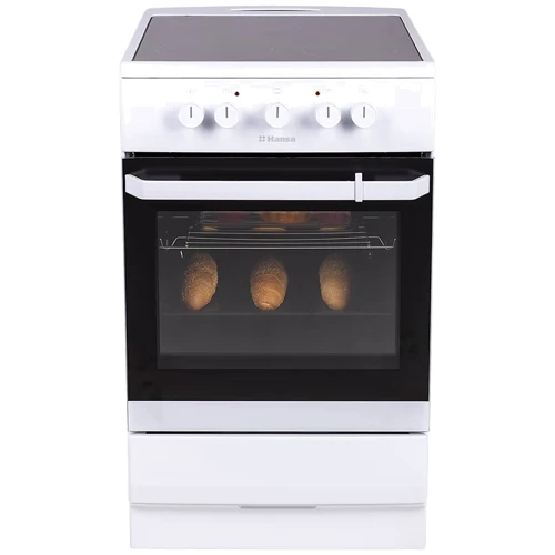 Плита електрична Hansa FCCW53000: Колір білий