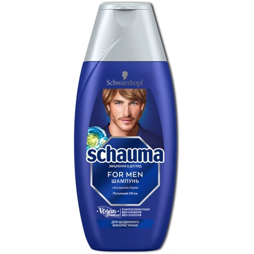 Schwarzkopf Schauma Men Shampoo With Hops Extract Without Silicone 250 ml Шампунь с экстрактом Хмеля для ежедневного применения