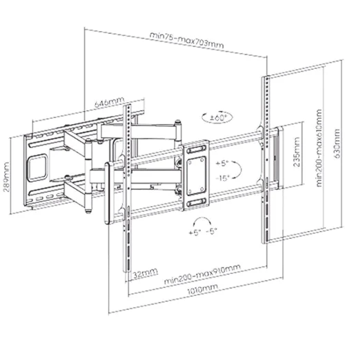 Кронштейн для ТВ iTech PTRB-95