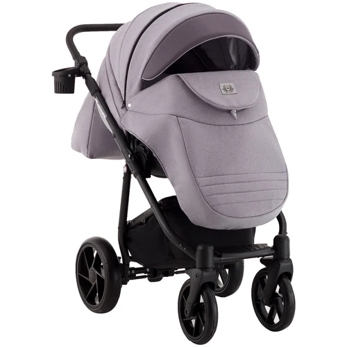 Коляска 2 в 1 Adamex Hybryd Plus BR228 серый - сиреневая кожа (выдавленная точка) (623682): Материал колес полиуретан