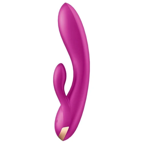 Смарт вібратор кролик із подвійним відростком Satisfyer Double Flex Violet