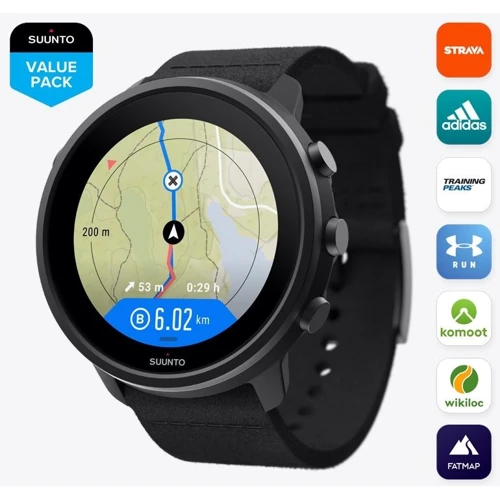 Смарт-часы Suunto 7 Matte Black Titanium (SS050568000): Тип гаджета Взрослые смарт часы