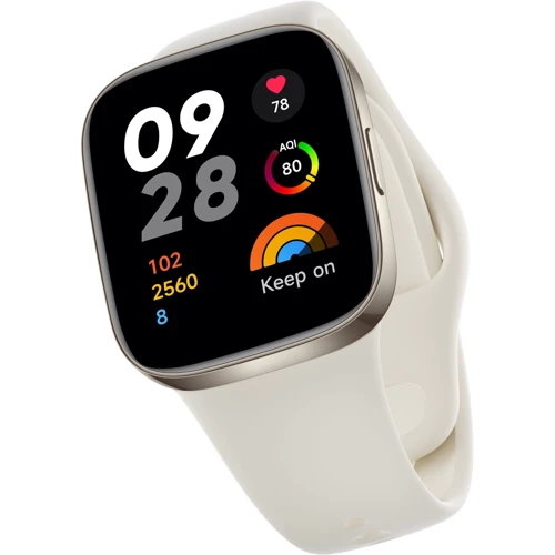 Смарт-часы Xiaomi Redmi Watch 3 Ivory: Фитнес-функции Пульсоксиметр, Подсчет калорий, Шагомер, Пульсометр, GPS-модуль