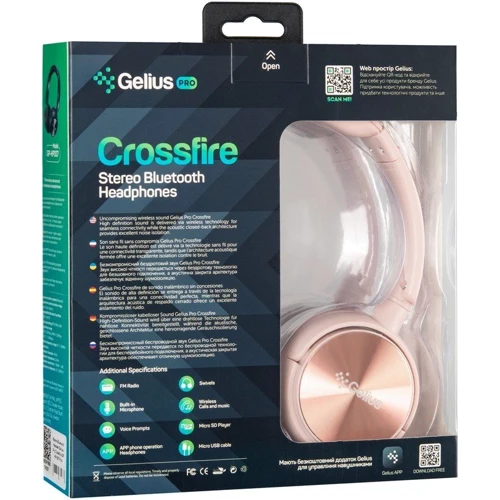 Наушники Gelius Pro Crossfire GP HP-007 Pink: Диапазон частот (Гц) 20 - 20 000
