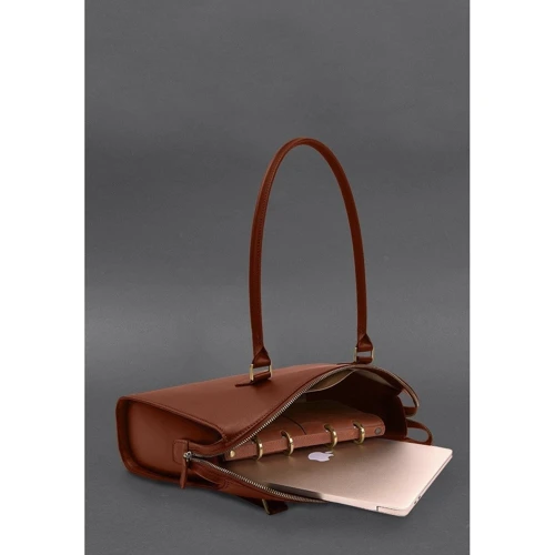 Женская сумка тоут BlankNote Business коричневая (BN-BAG-57-k): Застежка Молния