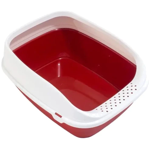 Туалет для котів з рамкою MPS Beta Plus Maxi Red 49x39x17 см (BETA PLUS MAXI Червоний)