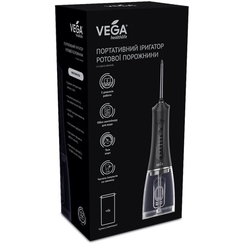 Зубная щетка Vega VT-1500 B: Технология чистки пульсирующая