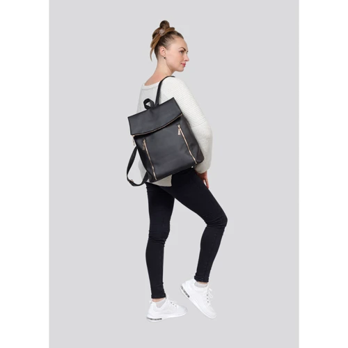 Женский рюкзак Sambag Rene 0ZT черный (27105001): Фактура Гладкая, Матовая