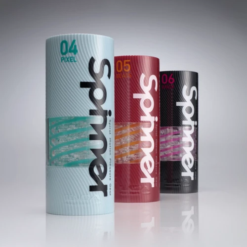 Мастурбатор Tenga Spinner Pixel з пружною стимулюючої спіраллю всередині