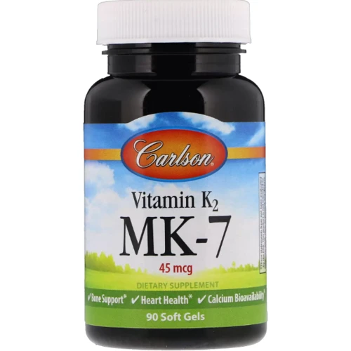 Carlson Labs Vitamin K2 MK-7 45 mcg Вітамін K2 MK-7 90 гелевих капсул