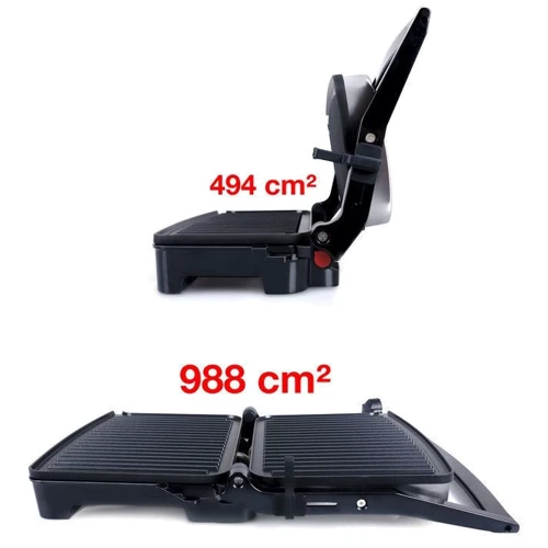 Электрогриль Eldom GK150: Размеры поверхности, см 16x39x37