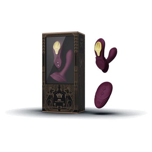 Смартвибратор в трусики Zalo - AYA Velvet Purple, насадка и пульт ДУ