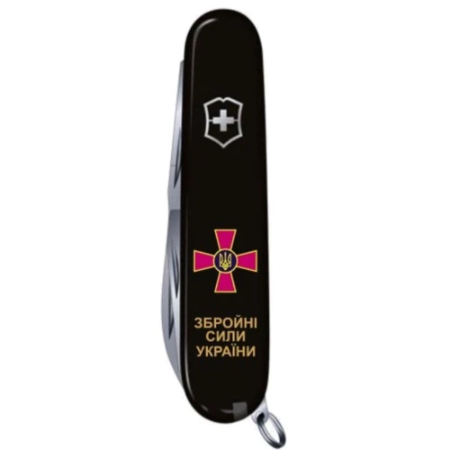 Мультитул Victorinox Huntsman Army 91мм/15 функций/черный /Эмблема ВСУ + Надпись (1.3713.3_W1011u): Количество функций 15
