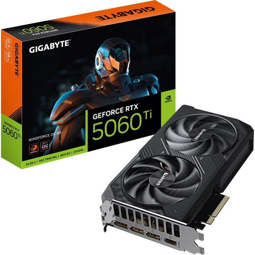 Видеокарта GIGABYTE GeForce RTX 5060 Ti WINDFORCE OC 8G (GV-N506TWF2OC-8GD)