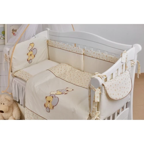 Набір для дитячого ліжечка Twins Romantic Teddy Love бежевий 4024-R-006