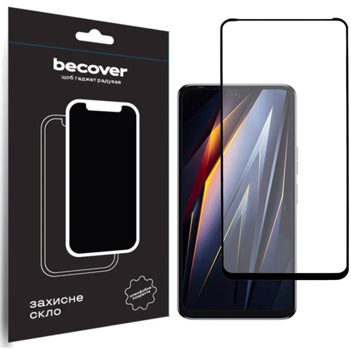 Аксессуар для смартфона BeCover Tempered Glass Black for Tecno POVA Neo 3 (LH6n) (710045)