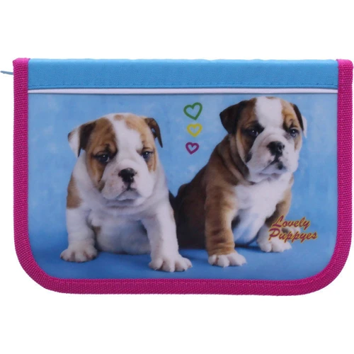 Пенал CLASS 98203, 1 отд., 2 отворота, без наполнения Lovely Puppies