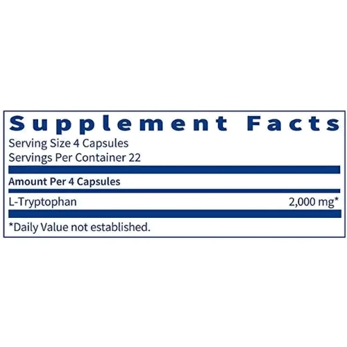 Klaire Labs L-Tryptophan 2000 mg L-триптофан 90 капсул: Тип Триптофан