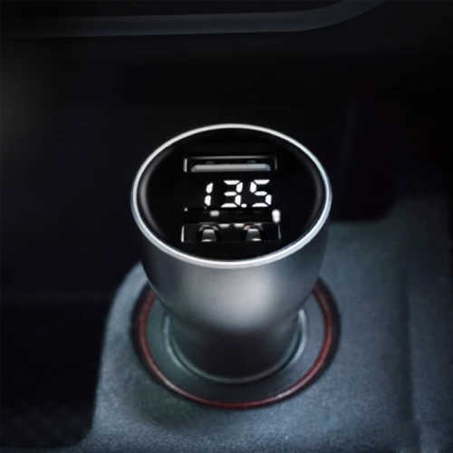 Зарядний пристрій Xiaomi ZMI USB Car Charger 2xUSB PowerCruise Display 18W Silver (AP621) фото 5
