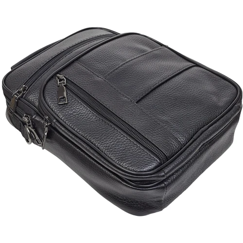 Мужская сумка через плечо Buffalo Bags черная (SHIM7457A-black): Тип ручки Короткая ручка, Плечевой ремень, Со съемным ремнем