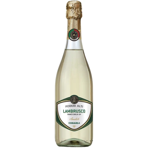 Вино ігристе PODERI ALTI LAMBRUSCO DELL'EMILIA, біле напівсолодке, 0.75л 7.5% (STA8003325602791)