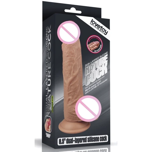 Фаллоимитатор LoveToy Dual-Layered Silicone Cock 8.5" Flesh