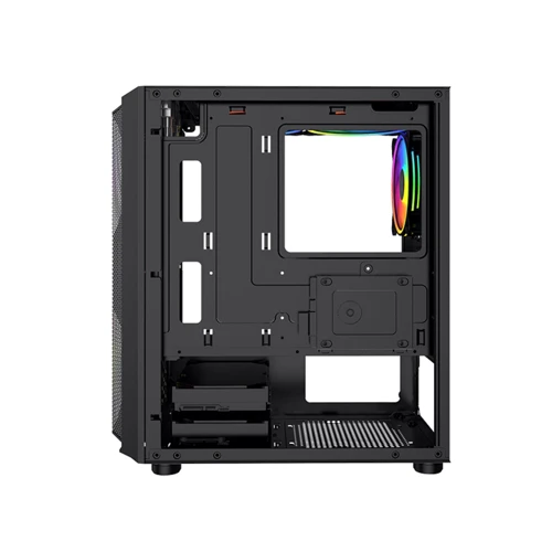 Корпус QUBE WIND Black (WIND_FMNU3): Материал передней панели алюминий