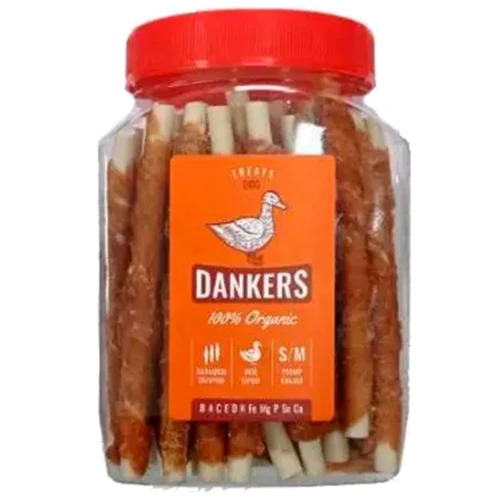 Ласощі для собак Dankers Кальцієві палички з філе качки 500 г (D21/500)