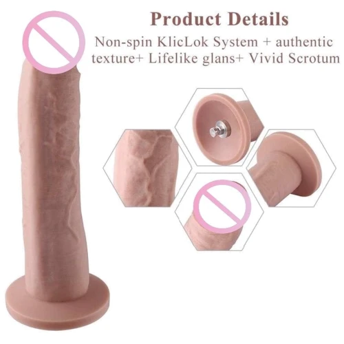 Фаллоимитатор 10.2″ с вибрацией для секс-машин Hismith Silicone Dildo with Vibe