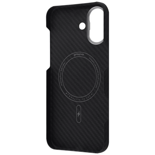 Чехол для iPhone Proove Carbon Slim with Magnetic Ring Black for iPhone 17