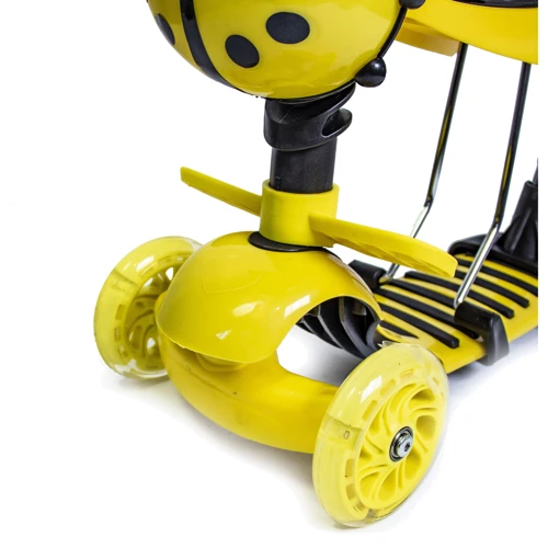 Самокат Scooter "Божа корівка" 5in1. Yellow (багатофункціональний): Тип коліс литі