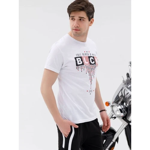 Футболка ISSA PLUS GN4-17 XL белая с принтом: Вид Футболки
