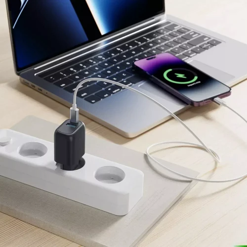 Зарядний пристрій Proove Wall Charger USB-C+USB Silicone Power Plus 30W Black: Тип сетевое