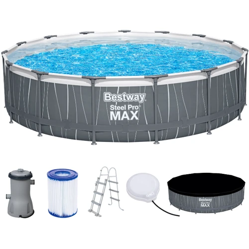 Бассейн Bestway 457-107 см (561GD) (фильтрующий насос, лестница, покрытие бассейна, светодиодная подсветка, ремонтная заплатка) фото 1