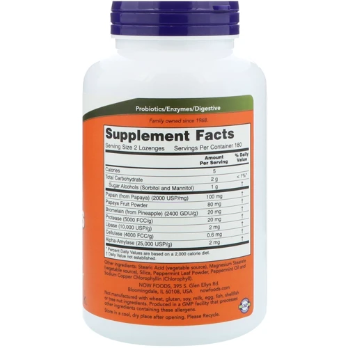 NOW Foods Papaya Enzyme Lozenges 360 tabs: Тип Пищеварительные ферменты