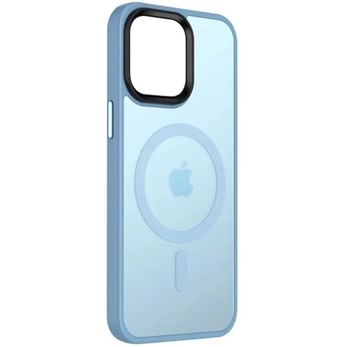 Чехол для iPhone Mobile Case TPU+PC Metal Buttons with MagSafe Colorful Light Blue for iPhone 14