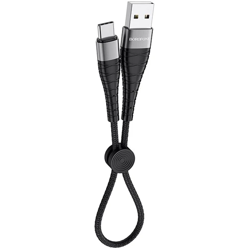 Кабель Borofone USB Cable to Lightning Munificent 0.25m Black (BX32)