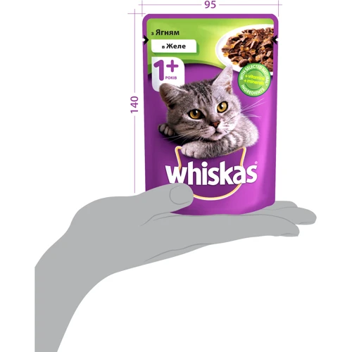 Влажный корм для котов Whiskas с ягненком в желе 100г (4770608253073) фото 7