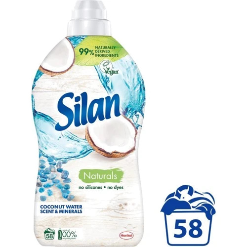 Ополіскувач для білизни Silan Naturals Аромат Кокосової води та мінерали 1.45 л: Об'єм, л 1.45